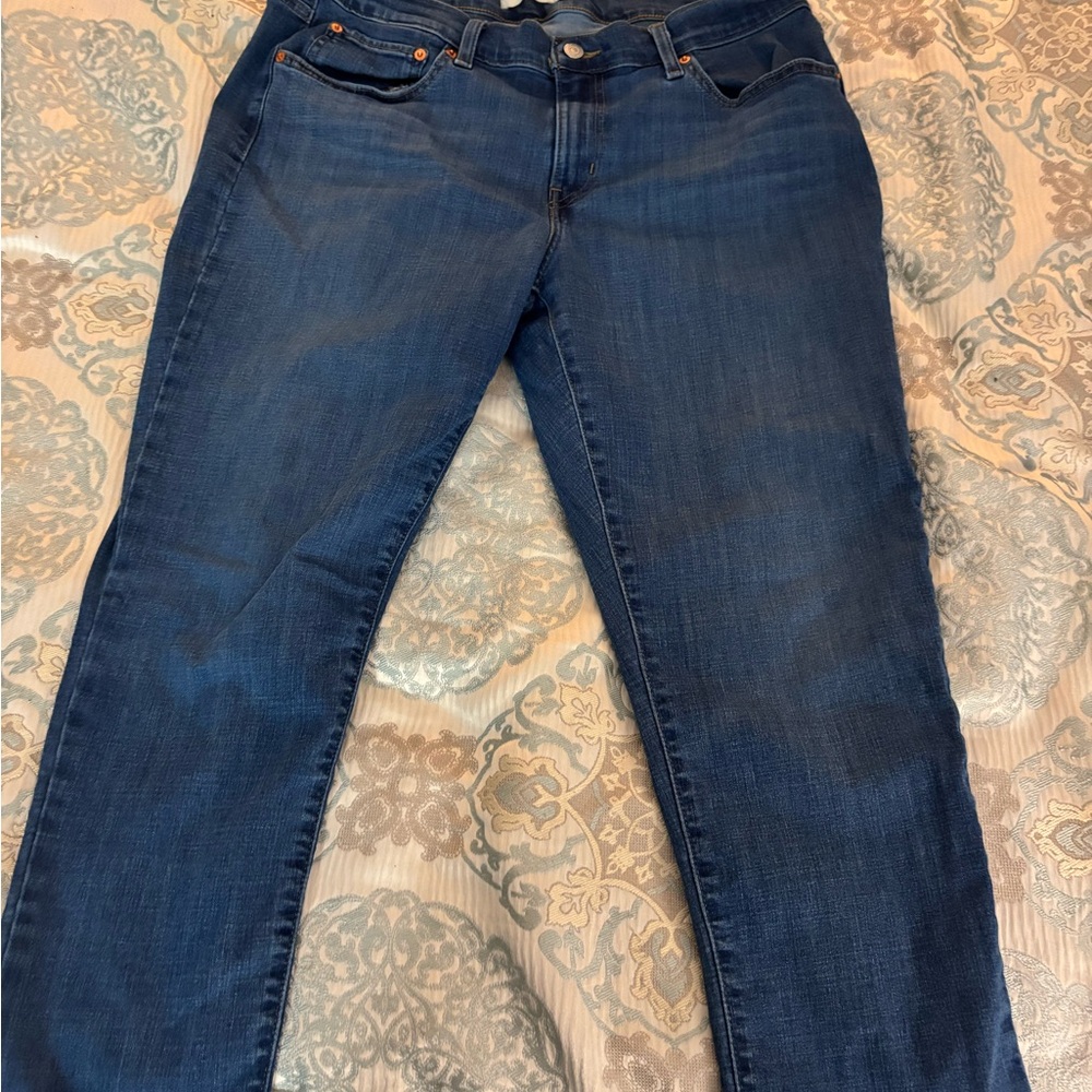 Levi's Dark Blue Straight Leg Women's Jeans